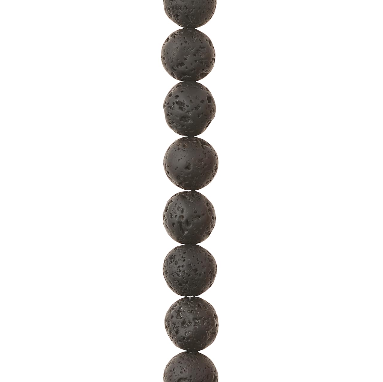 9 Pack: Black Lava Quartz Round Beads, 10mm by Bead Landing™